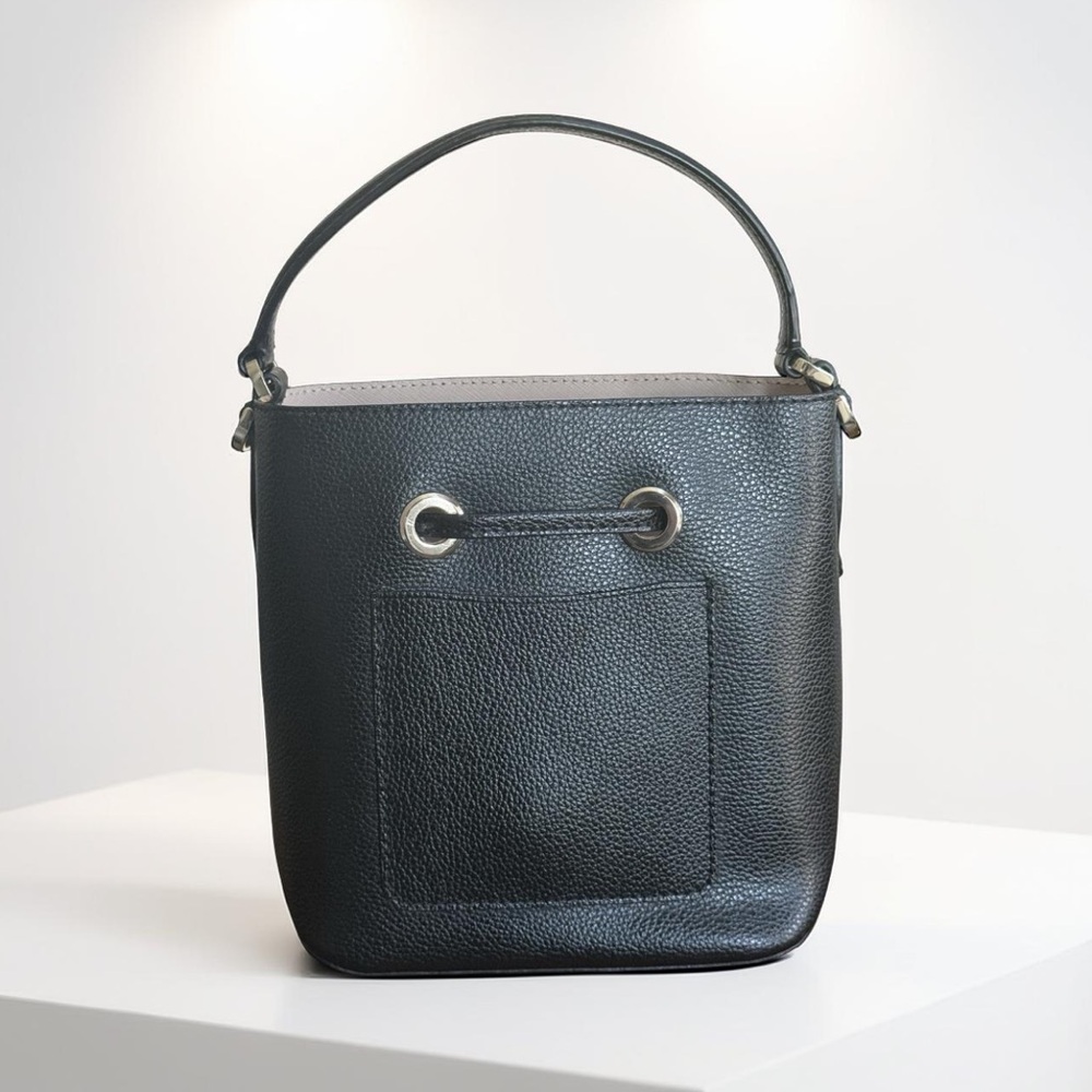 Kate Spade Mini Black Leather Bucket Top Handle Handbag! - Picture 4 of 9